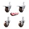 Service Caster 3 Inch High Temp Glass Filled Nylon 3/4 Inch Stem Caster Total Lock Brakes, 2PK SCC-SQTTL20S314-GFNSHT-34-2-S-2 - alternate 3